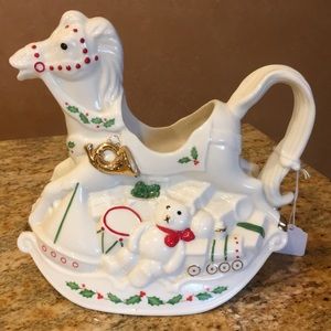 Lenox Holiday Toy Shop Rocking Horse Teapot